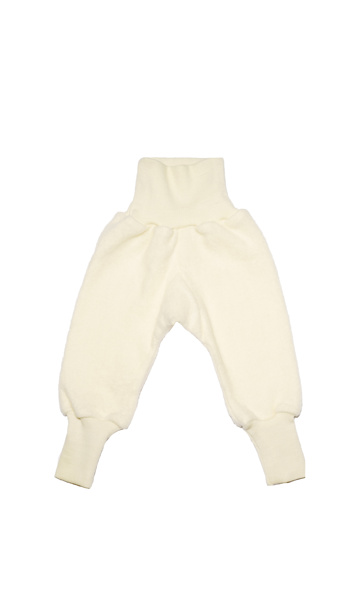 Cosilana Baby Hose aus Wollfleece 48925 l mitwachsende Wohlfühlhose l Wolle Baumwolle I 01 Natur