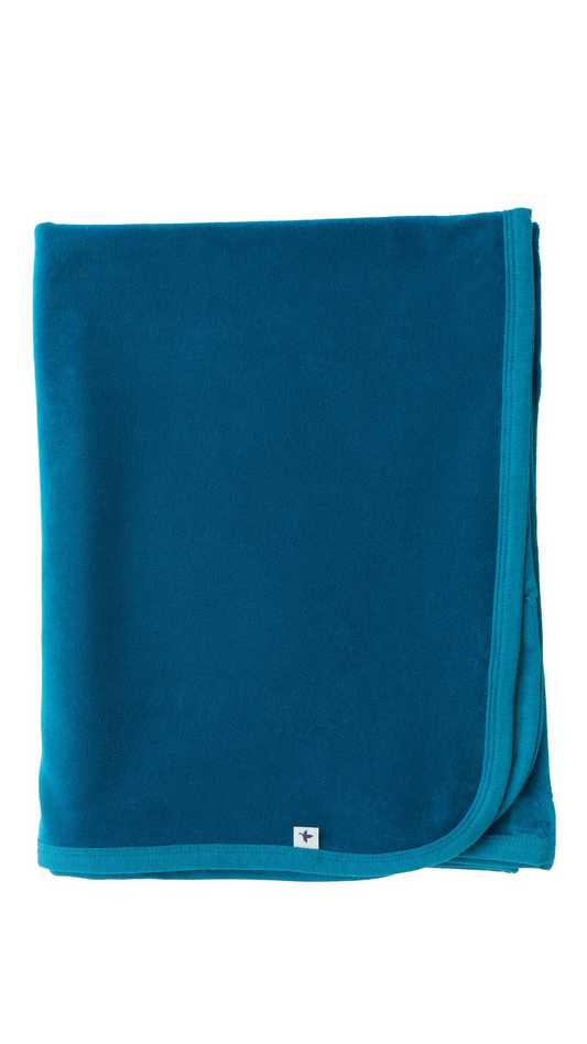 Babydecke aus Nicky & Bio-Baumwolle (kbA) – Leela Cotton | Kuschelweich, GOTS-zertifiziert l Ozeanblau