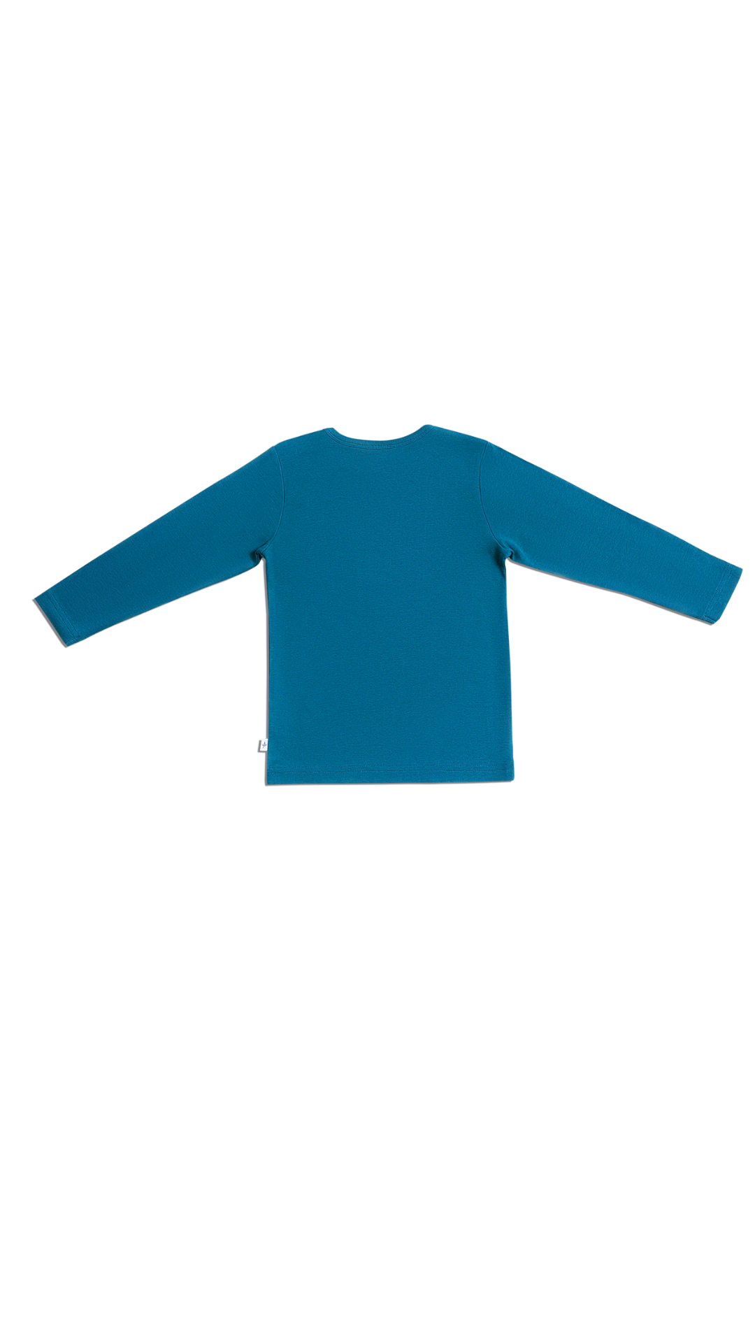Langarmshirt für Kinder l Bio Baumwolle – Leela Cotton | Atmungsaktiv, nachhaltig & mit Holzknöpfen l Donaublau