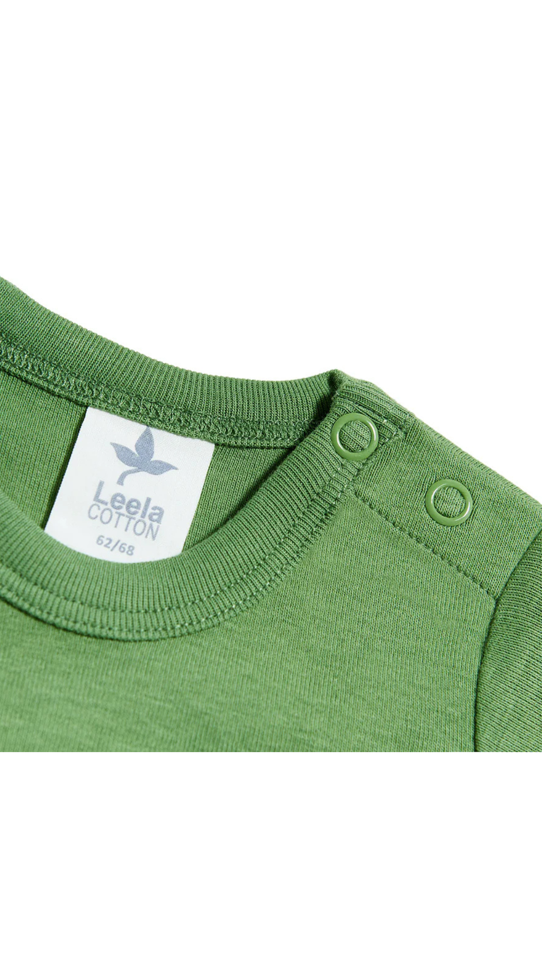 Baby Kurzarmbody aus Bio-Baumwolle l Leela Cotton – natürlich für zarte Babyhaut l Waldgrün