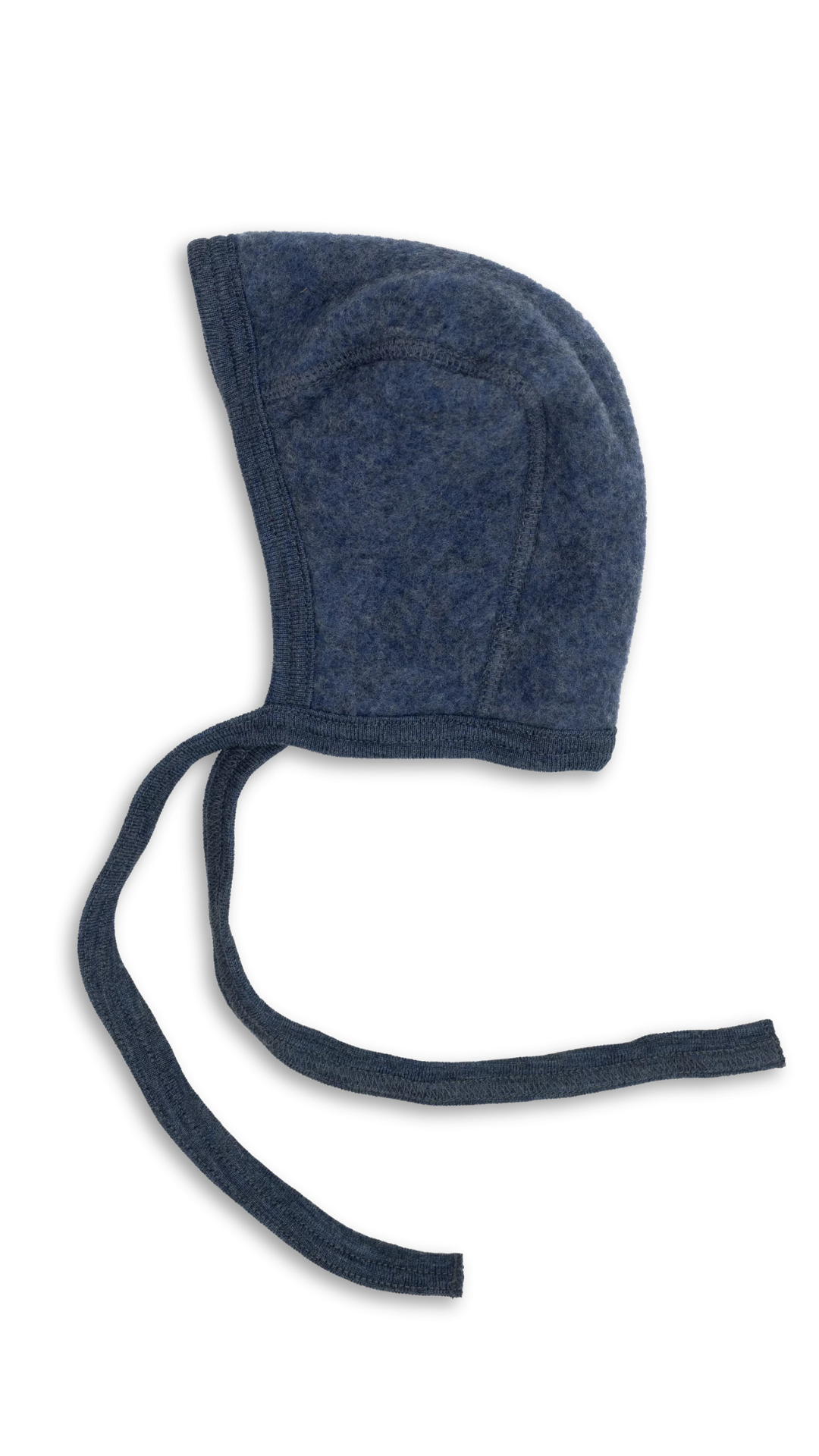 Engel Baby-Häubchen IVN BEST l Schurwolle l Blau melange