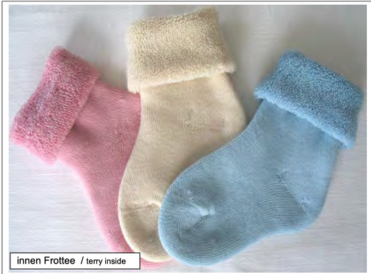 Grödo Kuschelige Baby-Socken aus Bio-Baumwolle mit Frottee – weich, warm & GOTS-zertifiziert l Hellblau