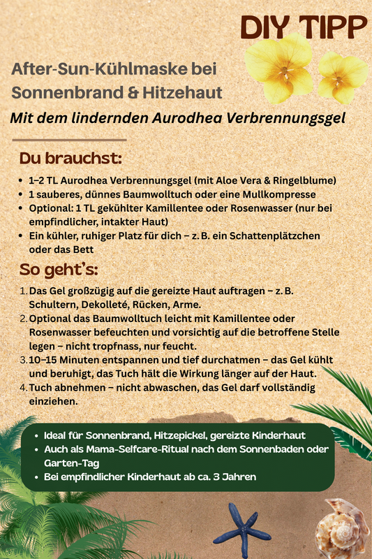 Natürliches Gel bei Verbrennungen Sonnenreizungen mit Neemöl und Mimose