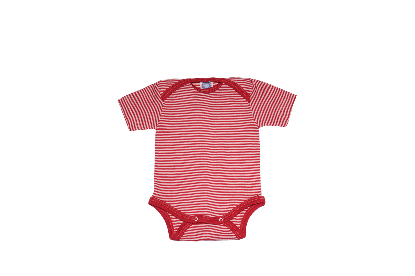 Cosilana Baby Body 71052 l Wolle Seide l 124 Rot-Natur- Ringel