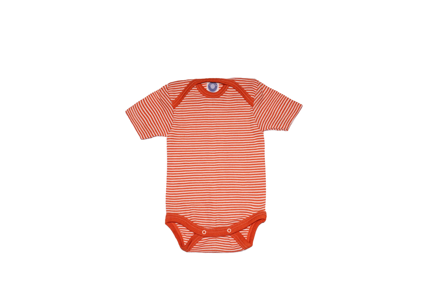 Cosilana Baby Body 71052 l Wolle Seide l 129 Safran-Natur- Ringel