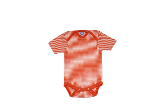 Cosilana Baby Body 71052 l Wolle Seide l 129 Safran-Natur- Ringel