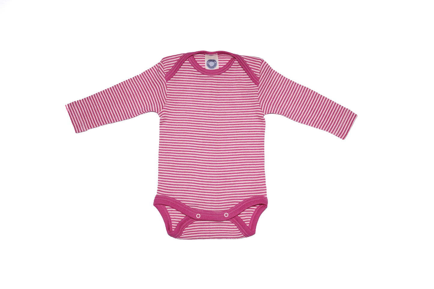 Cosilana Baby Body 71053 l Wolle Seide l 130 Pink- Natur- Ringel
