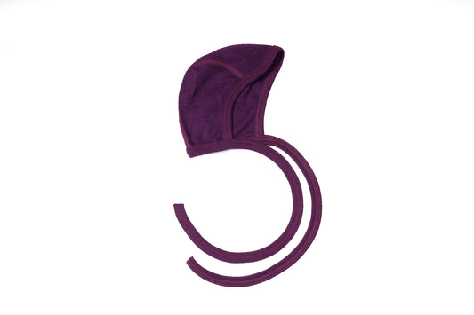 Cosilana Baby Häubchen 71090 l Wolle Seide l 23 Pflaume
