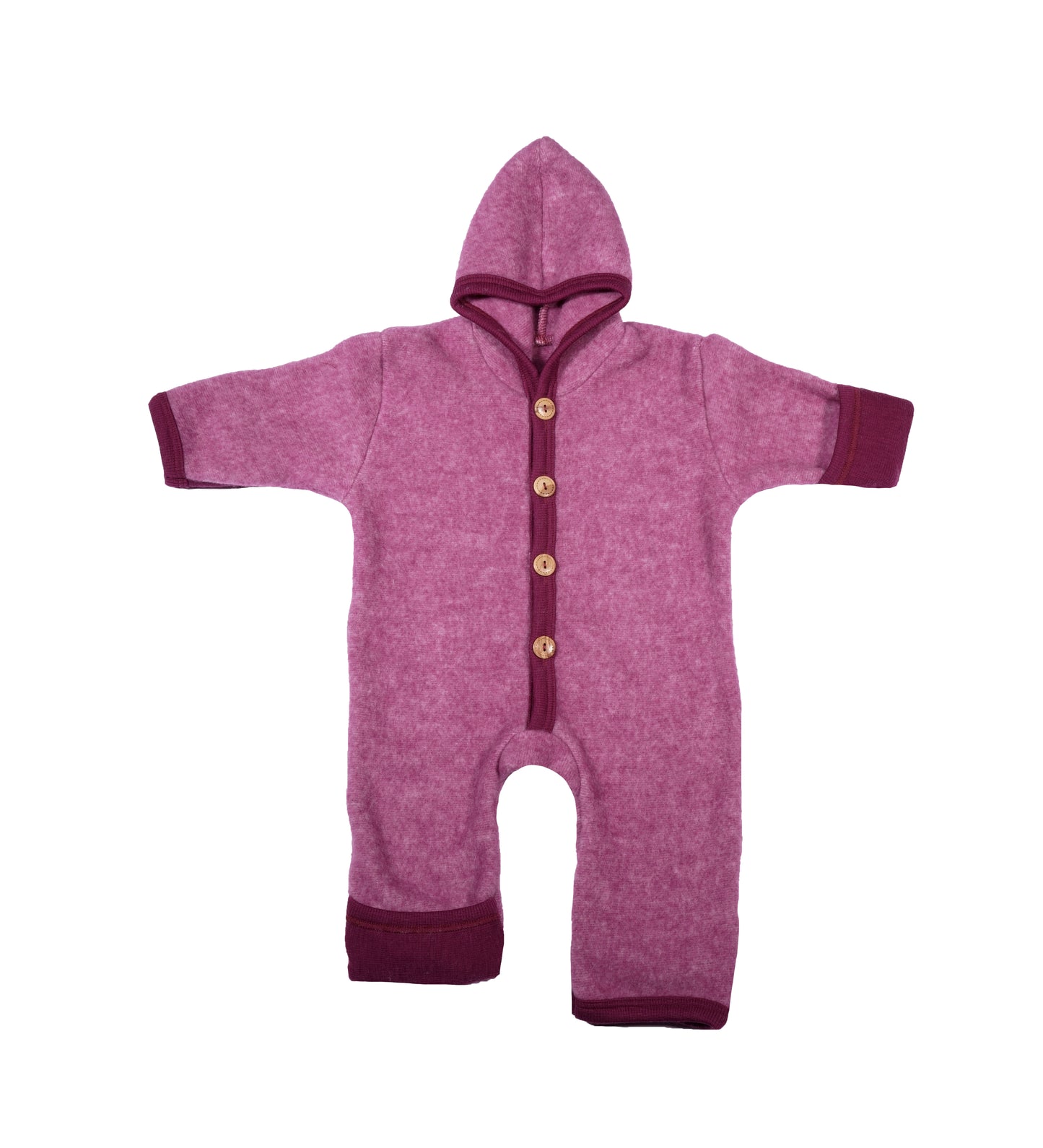 Cosilana Wollfleece-Overall 48918 l Wolle Baumwolle I 139 Weinrot- Melange
