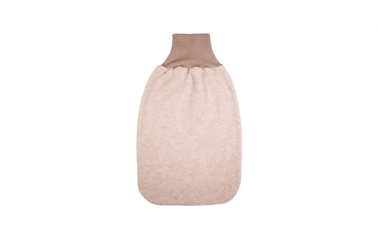Cosilana Baby-Strampelsack 48937 l ca. 62 cm l Wollfleece Baumwolle I 100 Lattemacciato- Melange