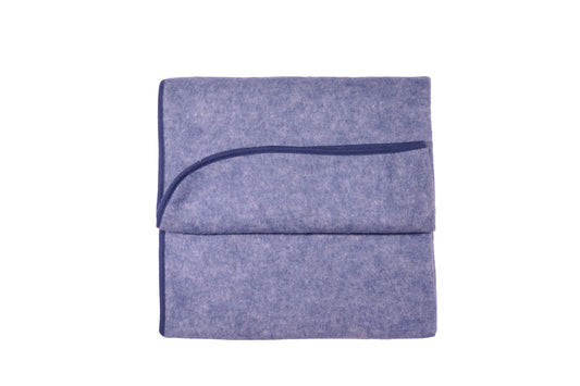 Cosilana Baby-Decke 48933 l ca. 75x100 cm l Wollfleece Baumwolle I 108 Marine- Melange