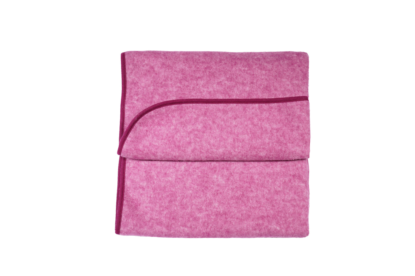 Cosilana Baby-Decke 48933 l ca. 75x100 cm l Wollfleece Baumwolle I 139 Weinrot- Melange