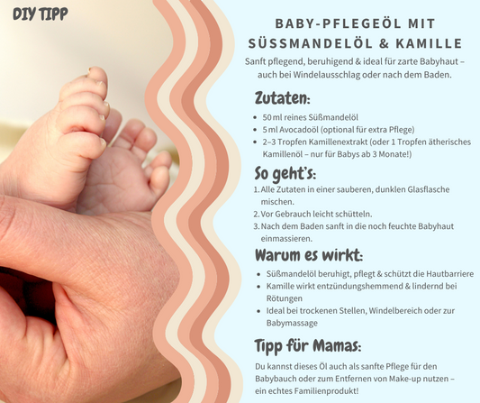 Reines Süßmandelöl – Natürliches Pflegeöl für zarte Babyhaut, Schwangerschaft, trockenes Haar