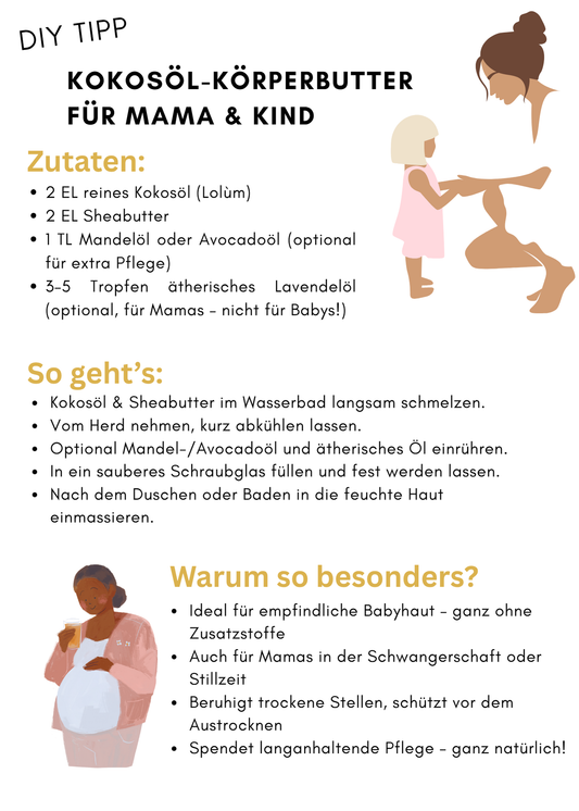 Reines Kokosöl – Natürliches Pflegeöl für zarte Babyhaut, trockene Haut, geschmeidiges Haar