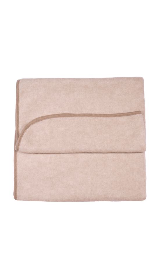 Cosilana Baby-Decke 48933 l  ca. 75x100 cm l Wollfleece Baumwolle I 100 Lattemacciato- Melange
