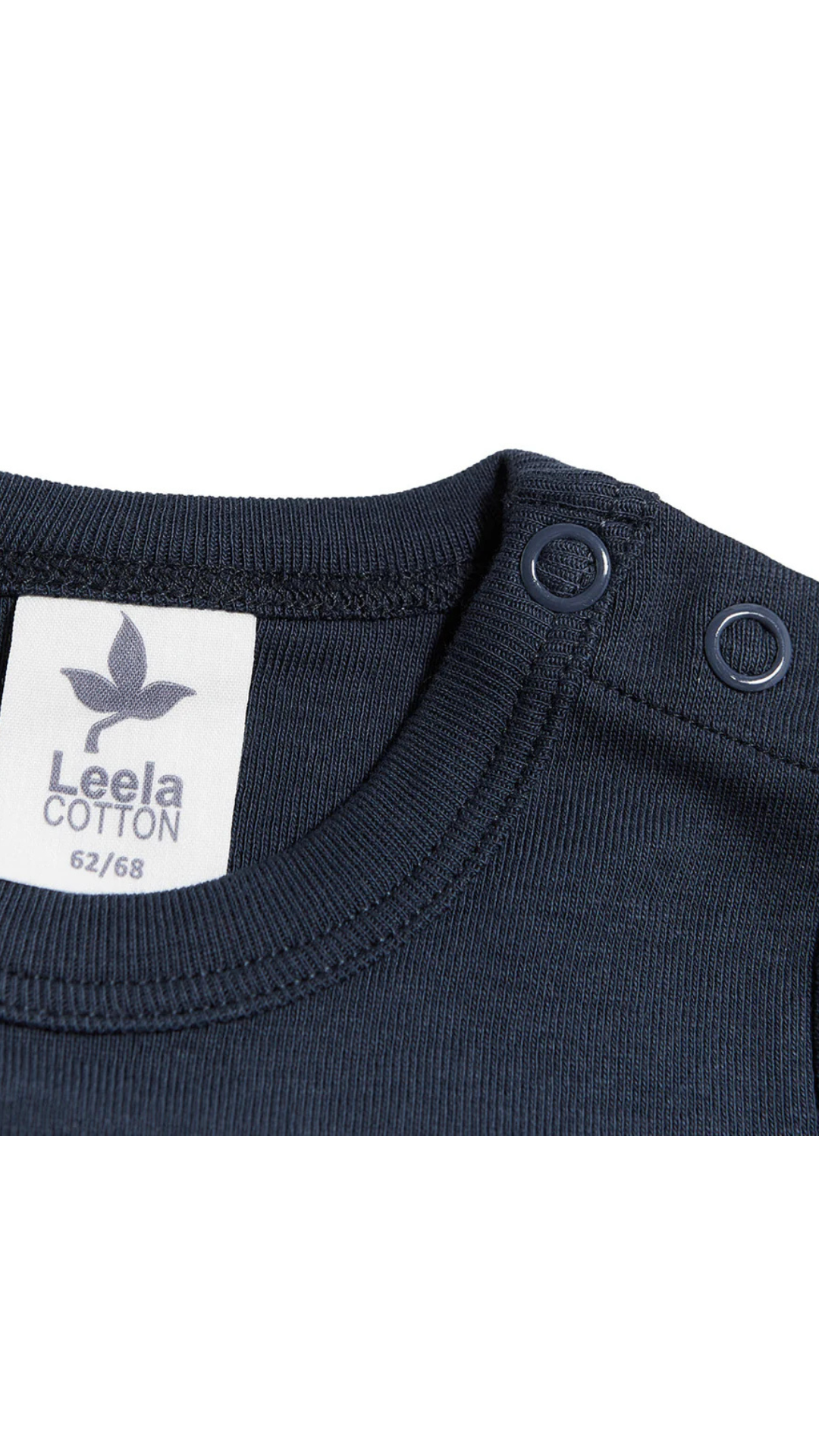 Baby Kurzarmbody aus Bio-Baumwolle l  Leela Cotton –  natürlich für zarte Babyhaut l Indigo