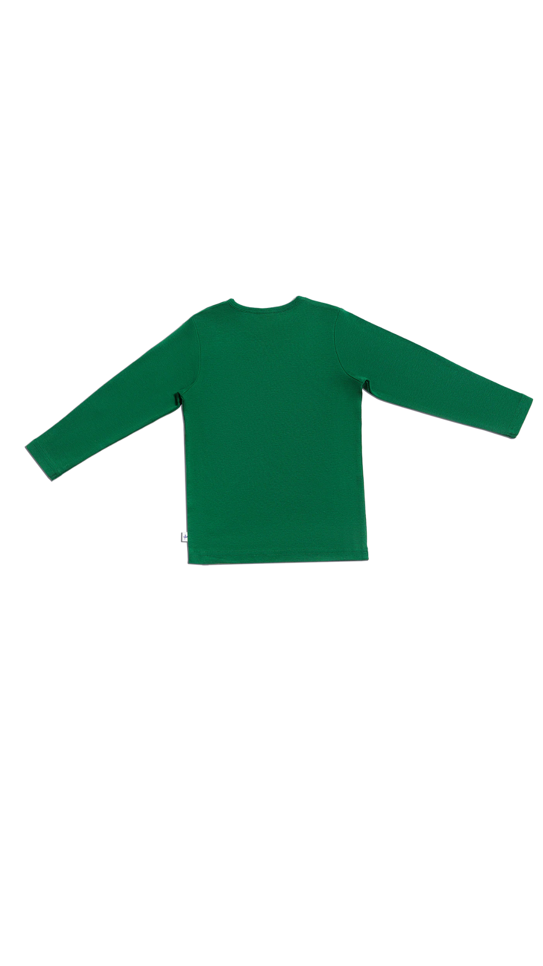Langarmshirt für Kinder l Bio Baumwolle – Leela Cotton | Atmungsaktiv, nachhaltig & mit Holzknöpfen l Moosgrün