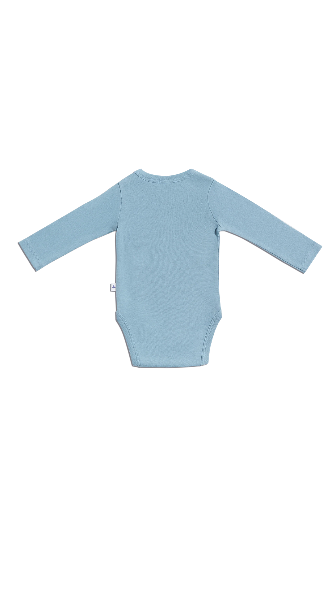 Baby Langarmbody Bio-Baumwolle Taubenblau – Leela Cotton | Fair und nachhaltig