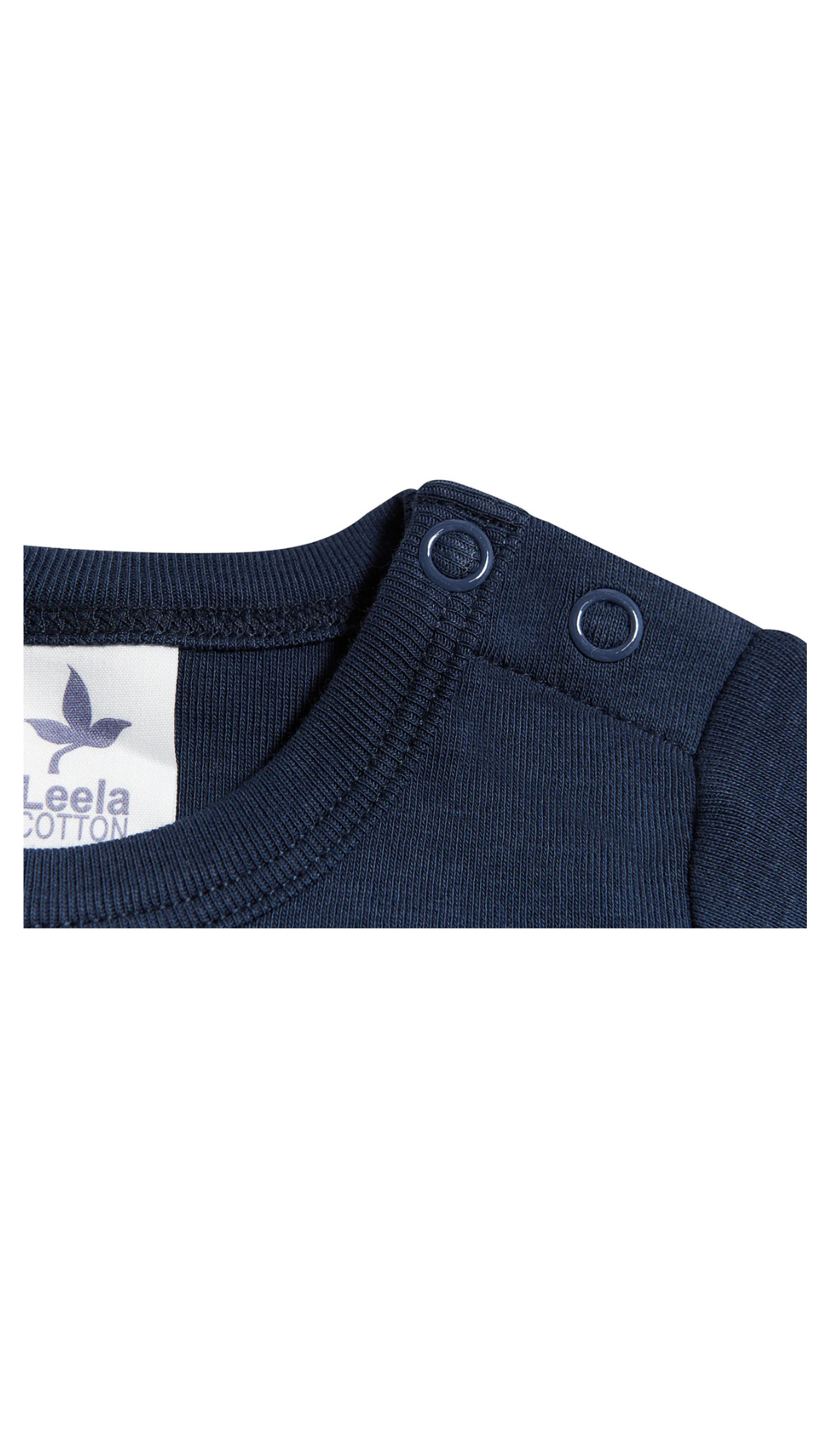 Baby Langarmbody Bio-Baumwolle  Indigo – Leela Cotton | Fair und nachhaltig