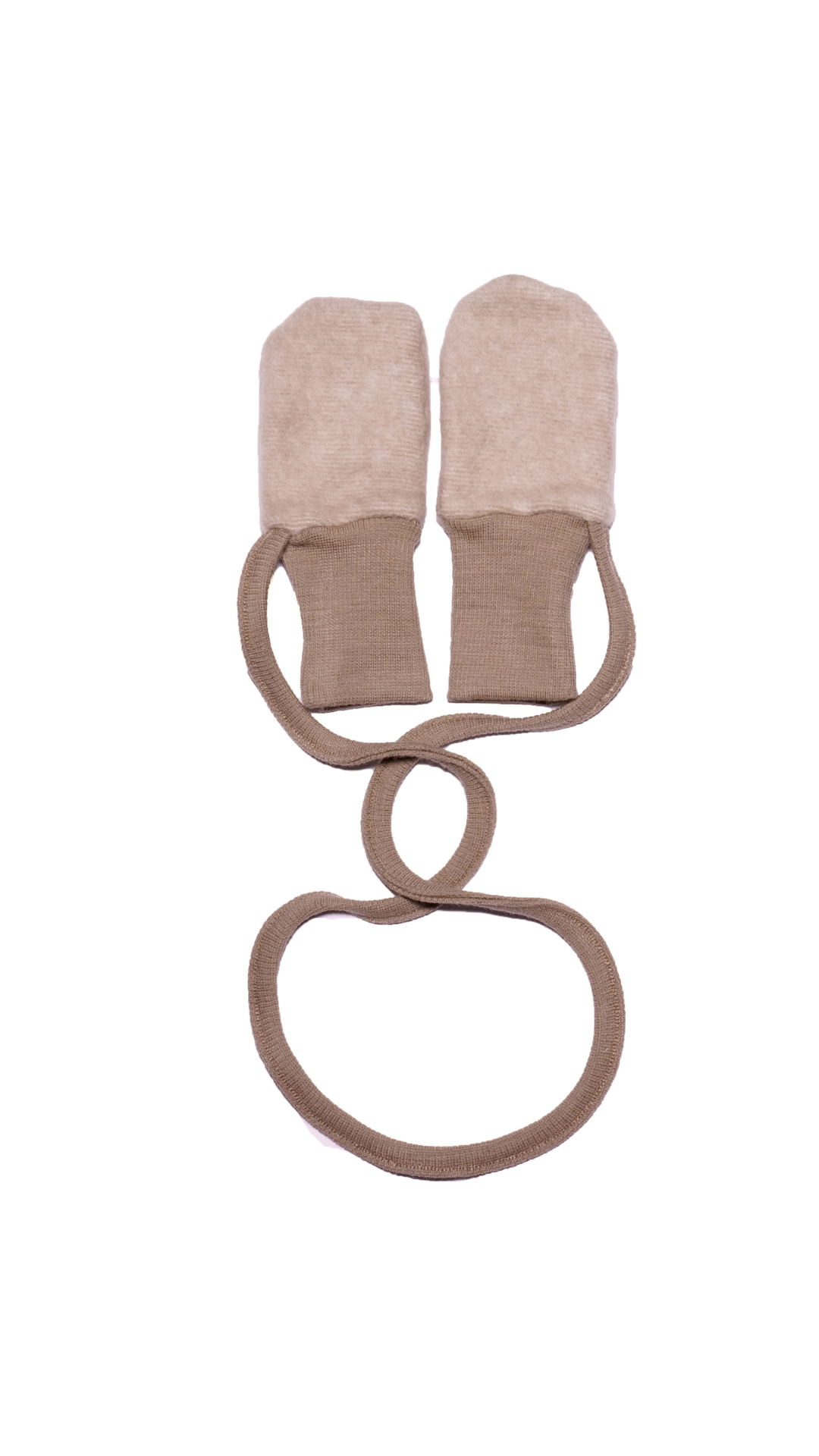 Cosilana Baby-Handschuhe 48911 l Wollfleece Baumwolle I 100 Latte- macciato- Melange
