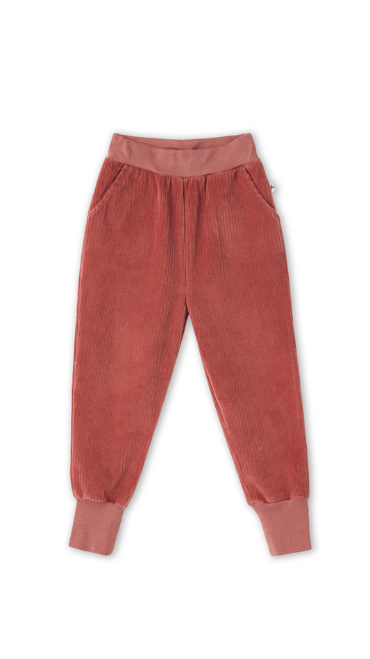 Kinder Cordhose aus 100 % Bio-Baumwolle – Leela Cotton | GOTS-zertifiziert, unisex & robust  l Dunkel Mauve