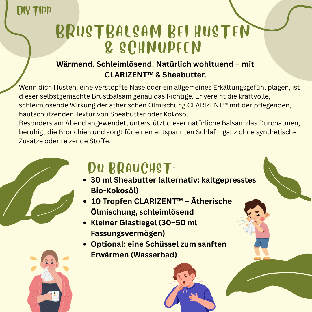 Ätherische Ölmischung schleimlösend bei Husten und Erkältung mit Eukalyptus, Thymian, Pfefferminze | 10 ml naturrein vegan