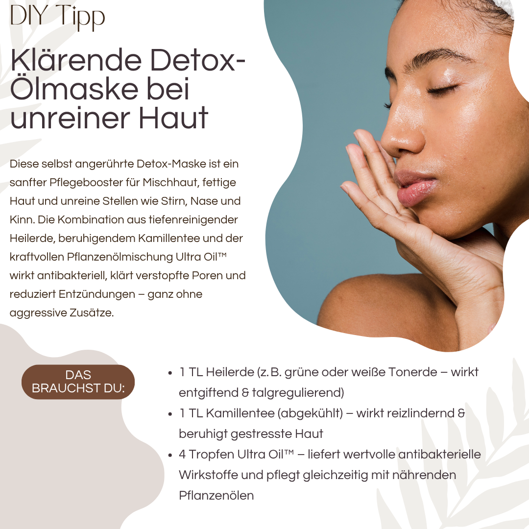 Antibakterielle, antiseptische Pflanzenölmischung gegen Hautprobleme, Pickel, Ekzeme | 50 ml vegan dermatologisch getestet