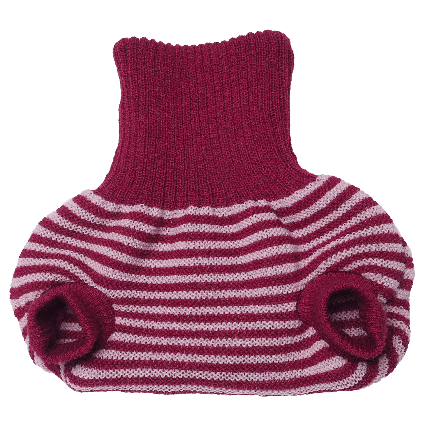 Reiff Strick Wollwindelhose aus 100 % Merino-Schurwolle (kbT) – ideal für empfindliche Babyhaut l Beere-Rosa