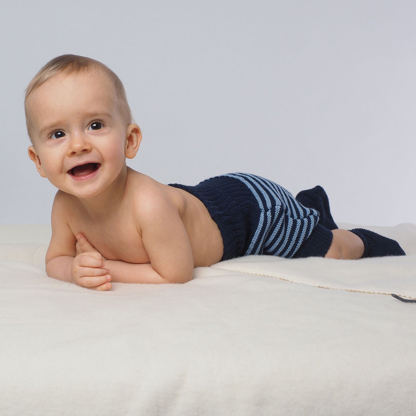 Reiff Strick Wollwindelhose aus 100 % Merino-Schurwolle (kbT) – ideal für empfindliche Babyhaut l Beere-Rosa