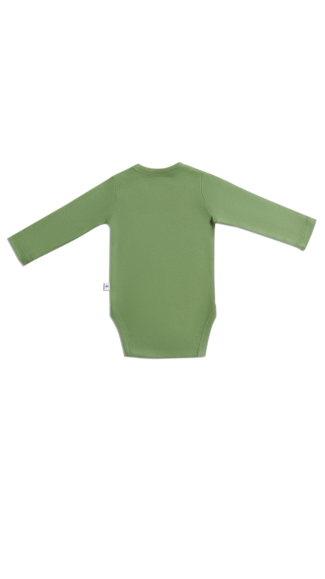 Baby Langarmbody Bio-Baumwolle Waldgrün – Leela Cotton | Fair und nachhaltig