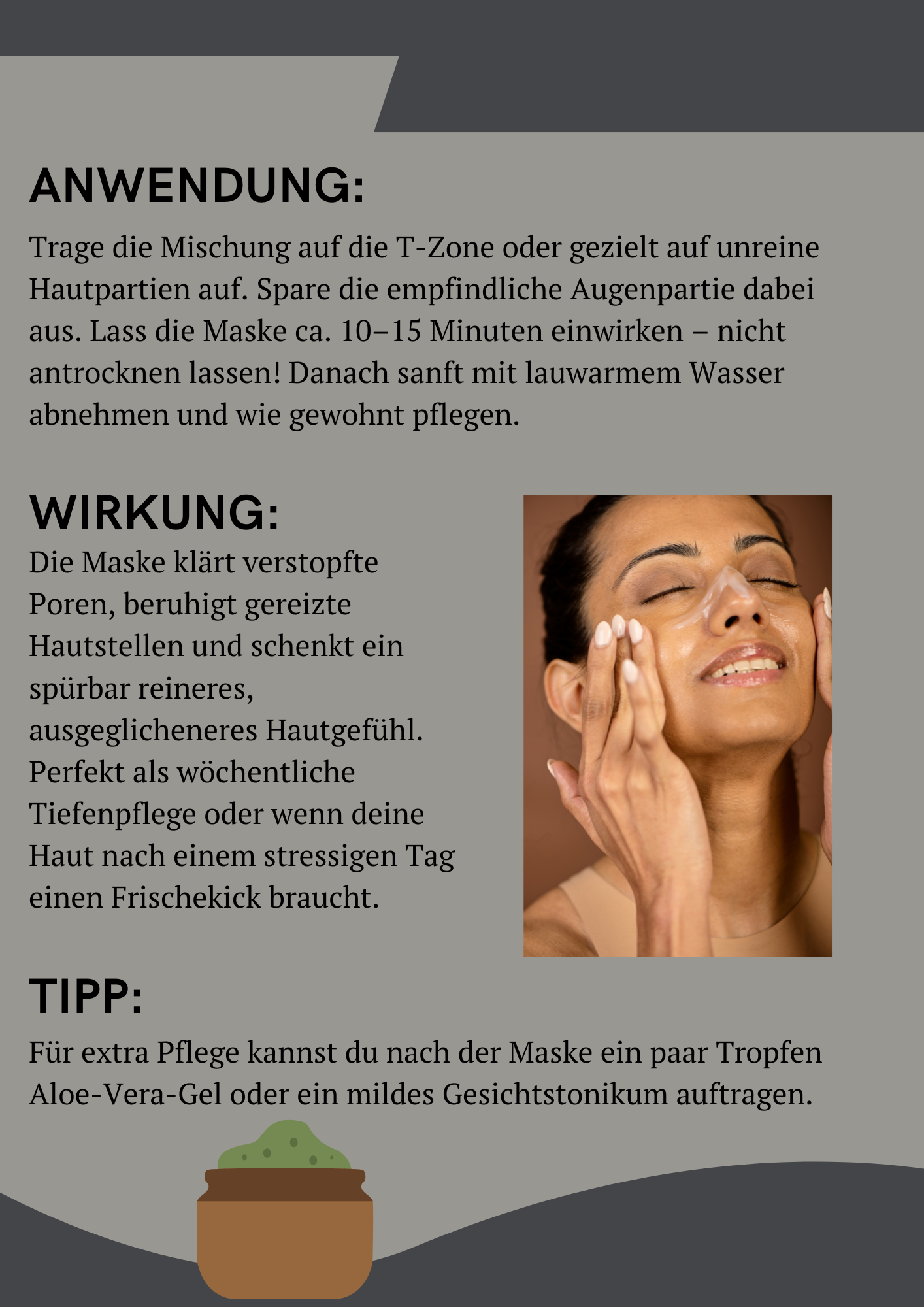 Gesichtscreme mit Neemöl und Aloe Vera für fettige Haut