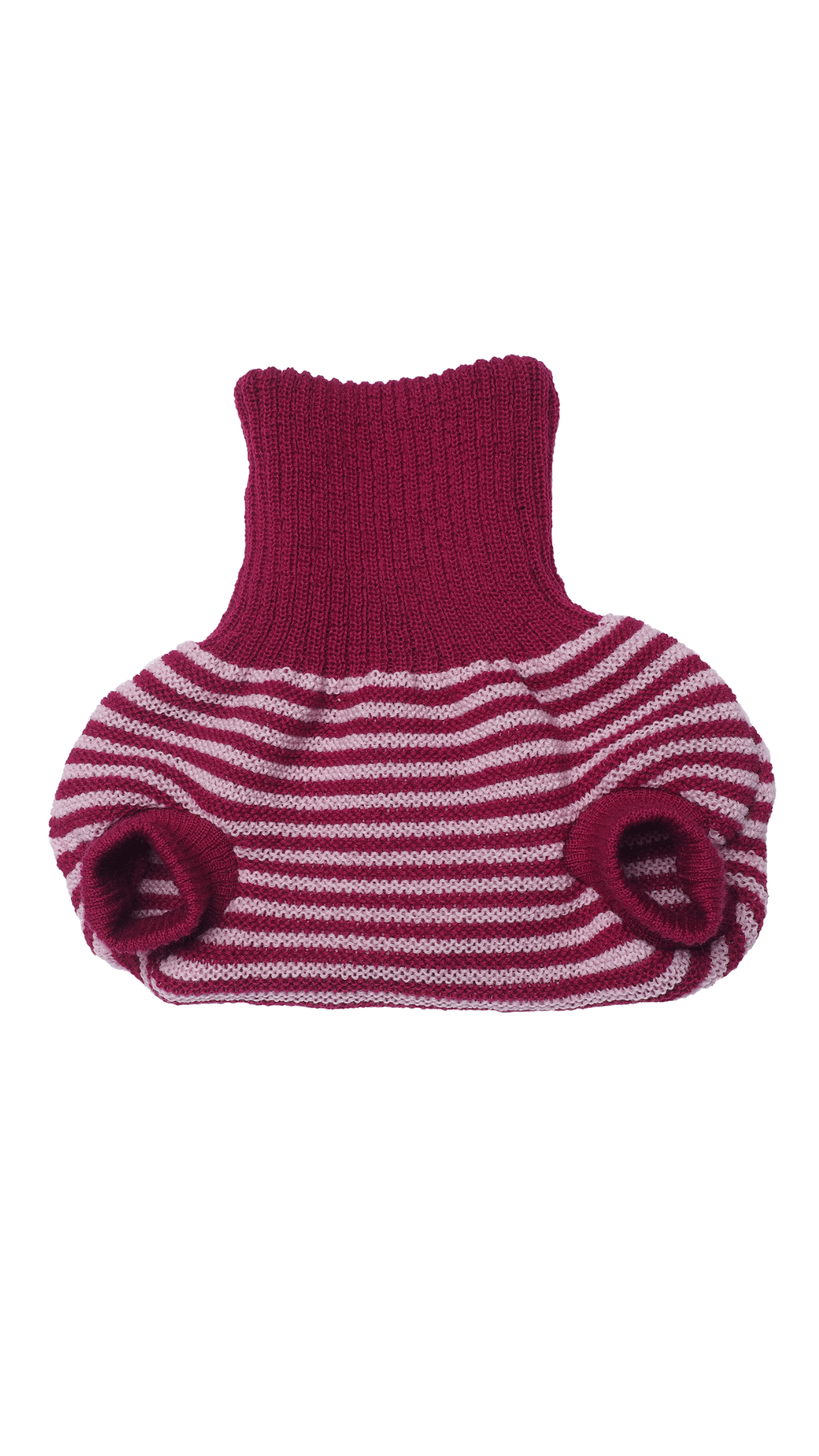 Reiff Strick Wollwindelhose aus 100 % Merino-Schurwolle (kbT) – ideal für empfindliche Babyhaut l Beere-Rosa