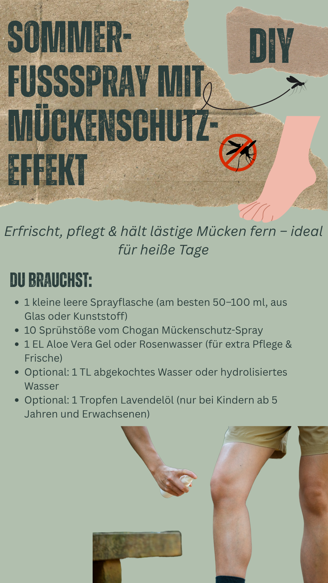 Mückenschutz-Spray mit ätherischen Ölen – Natürlicher Insektenschutz