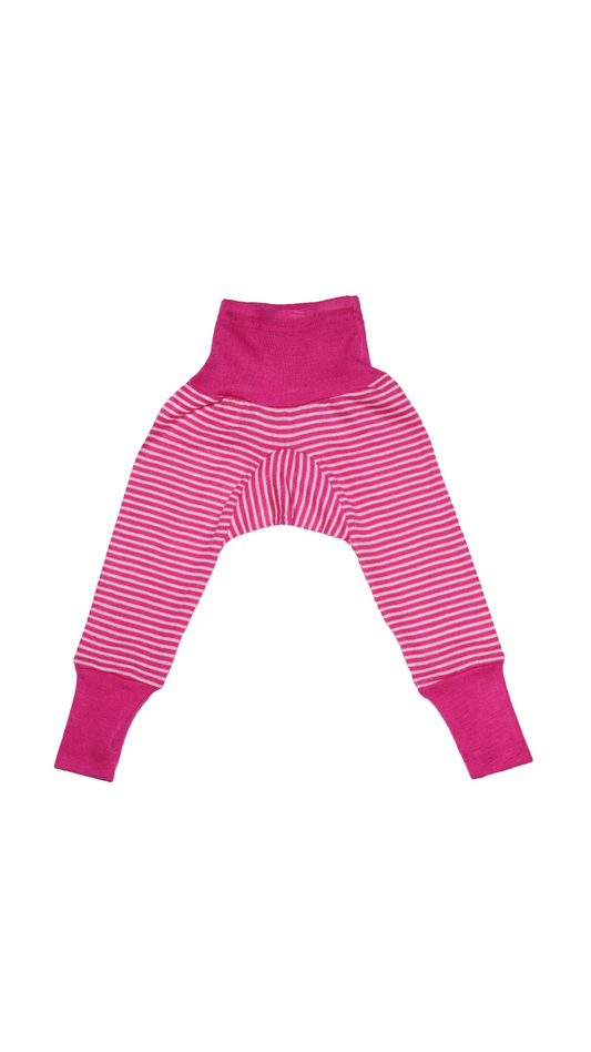 Cosilana Baby Hose 71016 l Wolle Seide l 130 Pink-Natur- Ringel