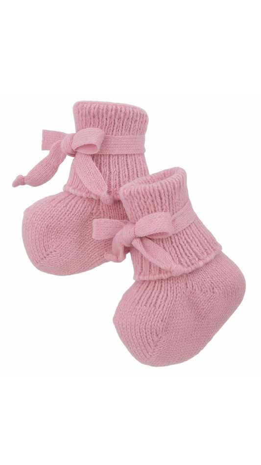 Bio Babysocken Schurwolle – Hirsch Natur | Für Frühchen & Neugeborene, ohne Schadstoffe l Rosa