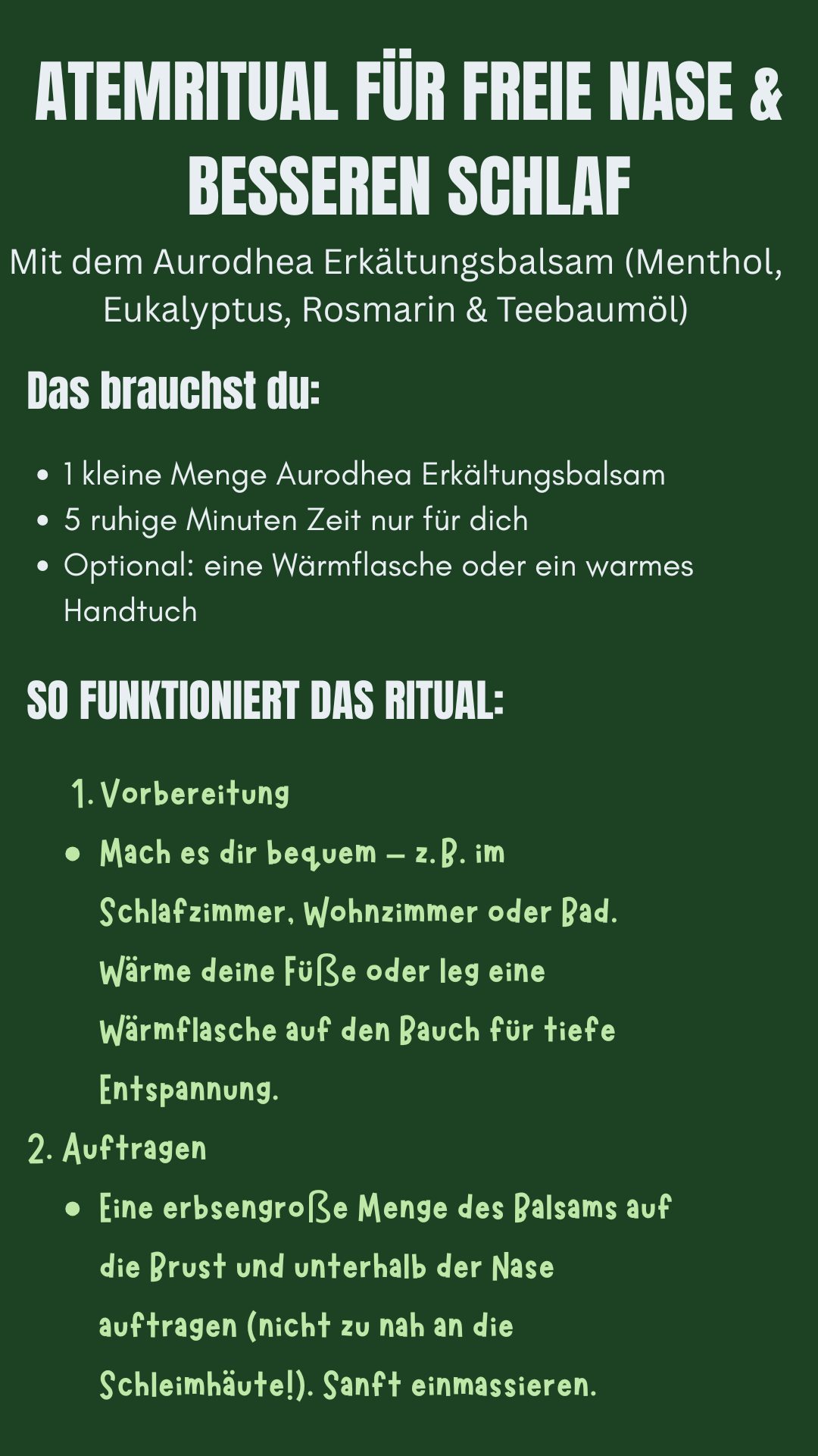 Wärmender Erkältungsbalsam für die Atemwege