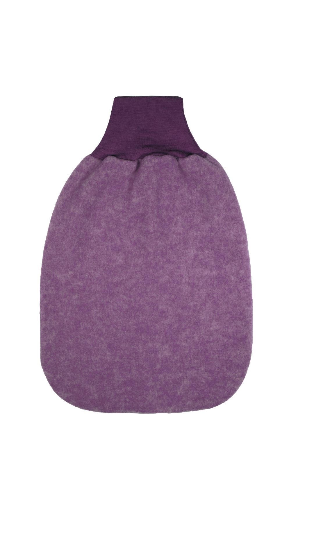 Cosilana Baby-Strampelsack 48937  l ca. 62 cm l Wollfleece Baumwolle I 113 Pflaume- Melange