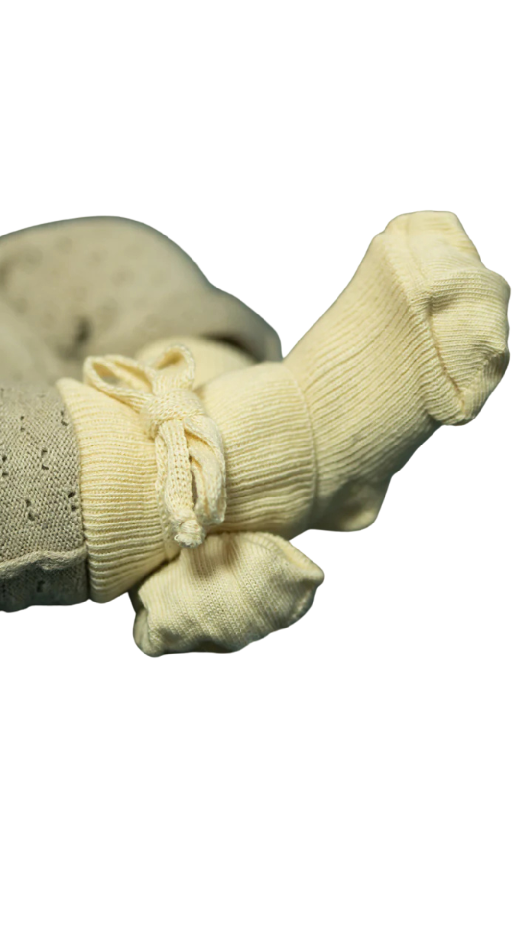Bio Babysocken Schurwolle – Hirsch Natur | Für Frühchen & Neugeborene, ohne Schadstoffe l Natur