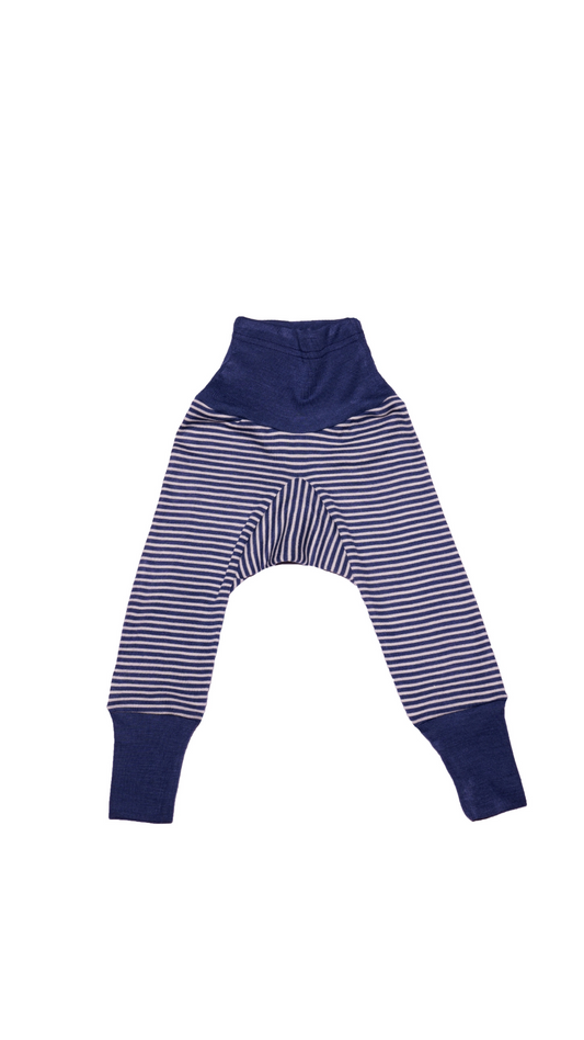 Cosilana Baby Hose 71016 l Wolle Seide l 128 Marine-Natur- Ringel