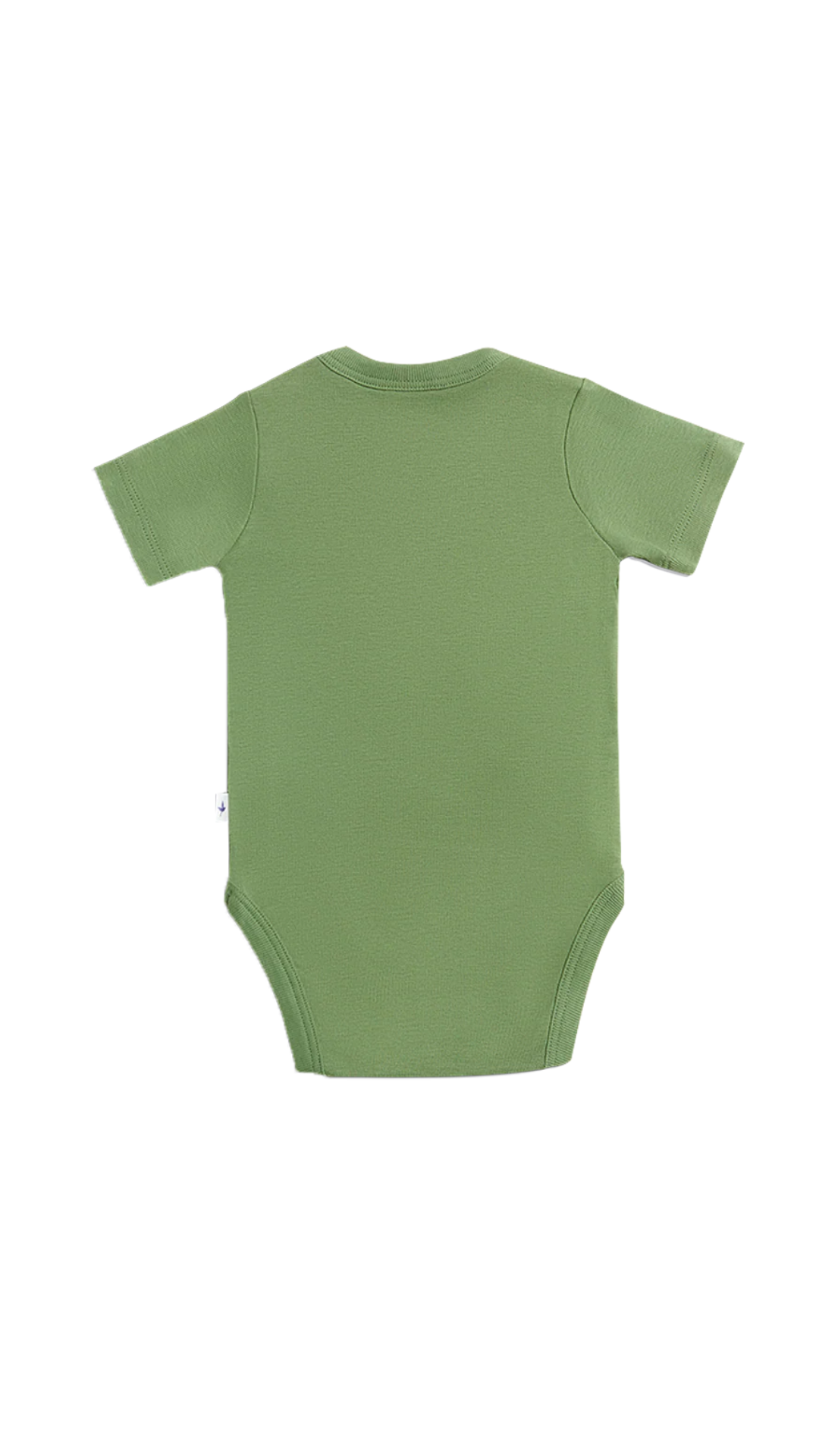 Baby Kurzarmbody aus Bio-Baumwolle l  Leela Cotton –  natürlich für zarte Babyhaut l Waldgrün
