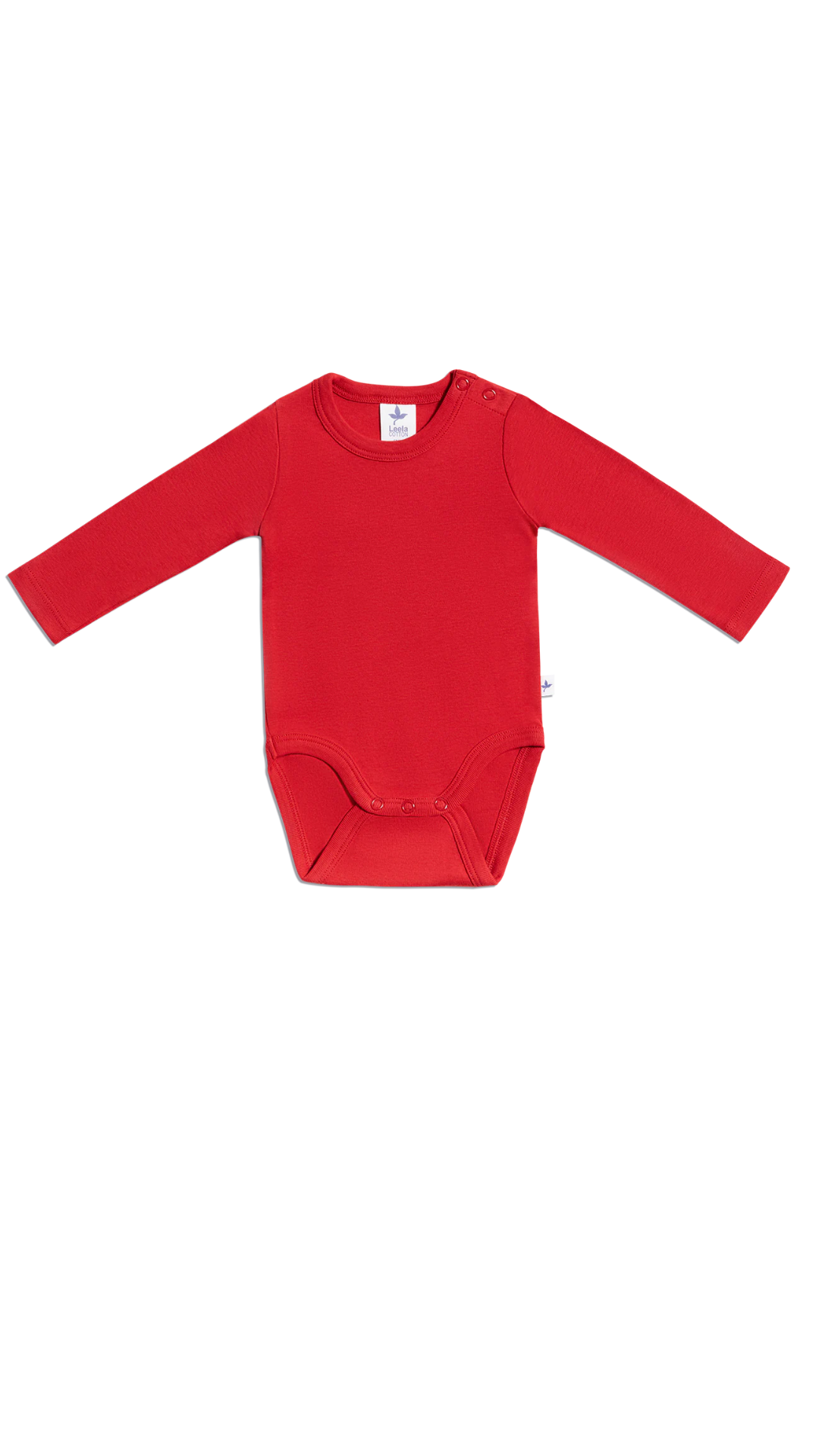 Baby Langarmbody Bio-Baumwolle Ziegelrot – Leela Cotton | Fair und nachhaltig