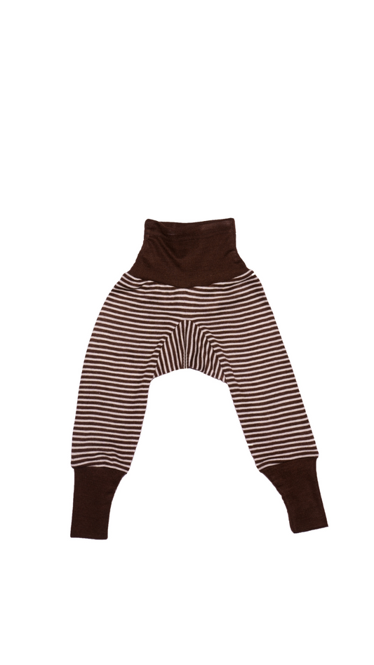 Cosilana Baby Hose 71016 l Wolle Seide l 125 Braun-Natur- Ringel