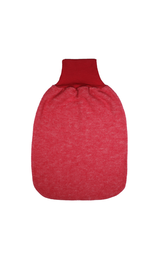 Cosilana Baby-Strampelsack 48937  l ca. 62 cm l Wollfleece Baumwolle I 104 Rot- Melange