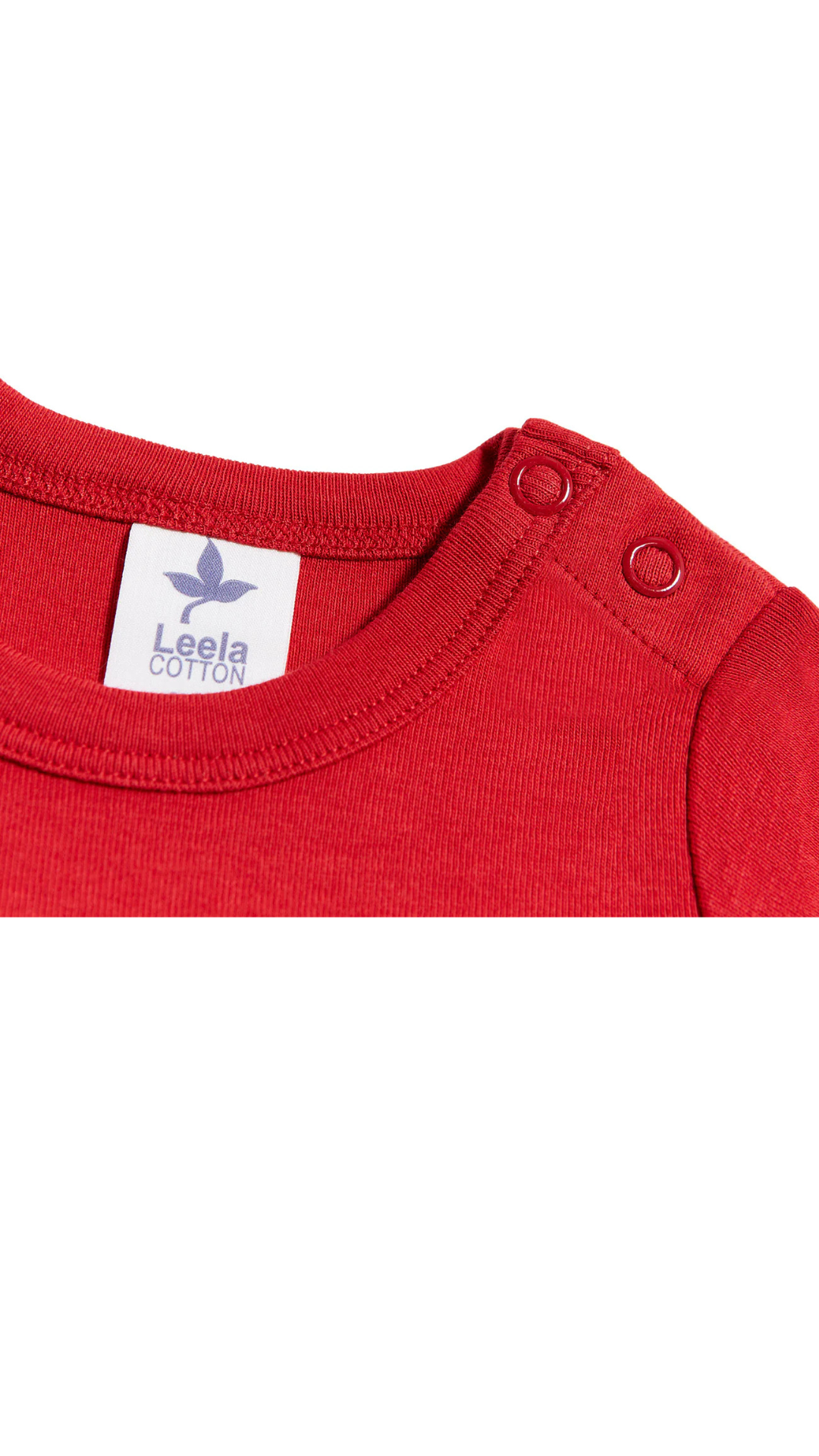 Baby Langarmbody Bio-Baumwolle Ziegelrot – Leela Cotton | Fair und nachhaltig