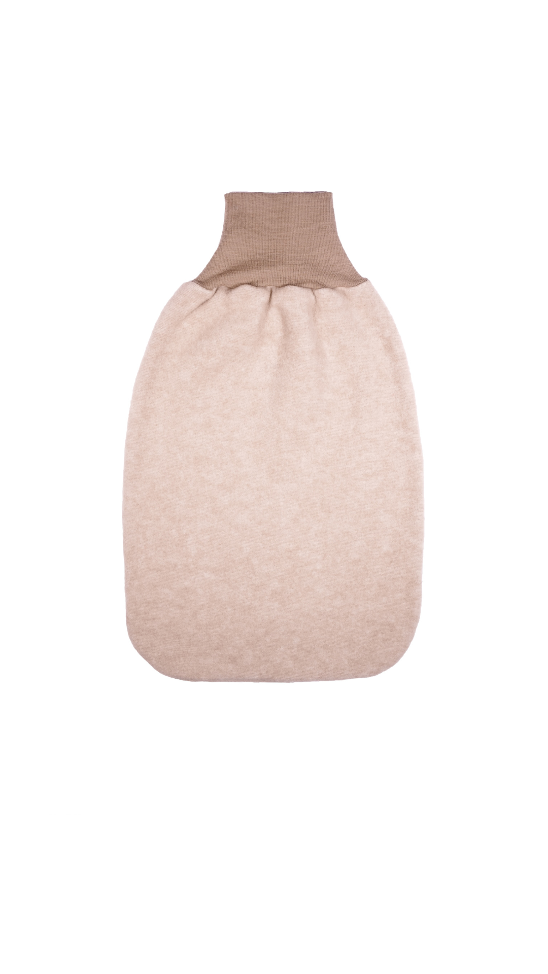 Cosilana Baby-Strampelsack 48937  l ca. 62 cm l Wollfleece Baumwolle I 100 Lattemacciato- Melange