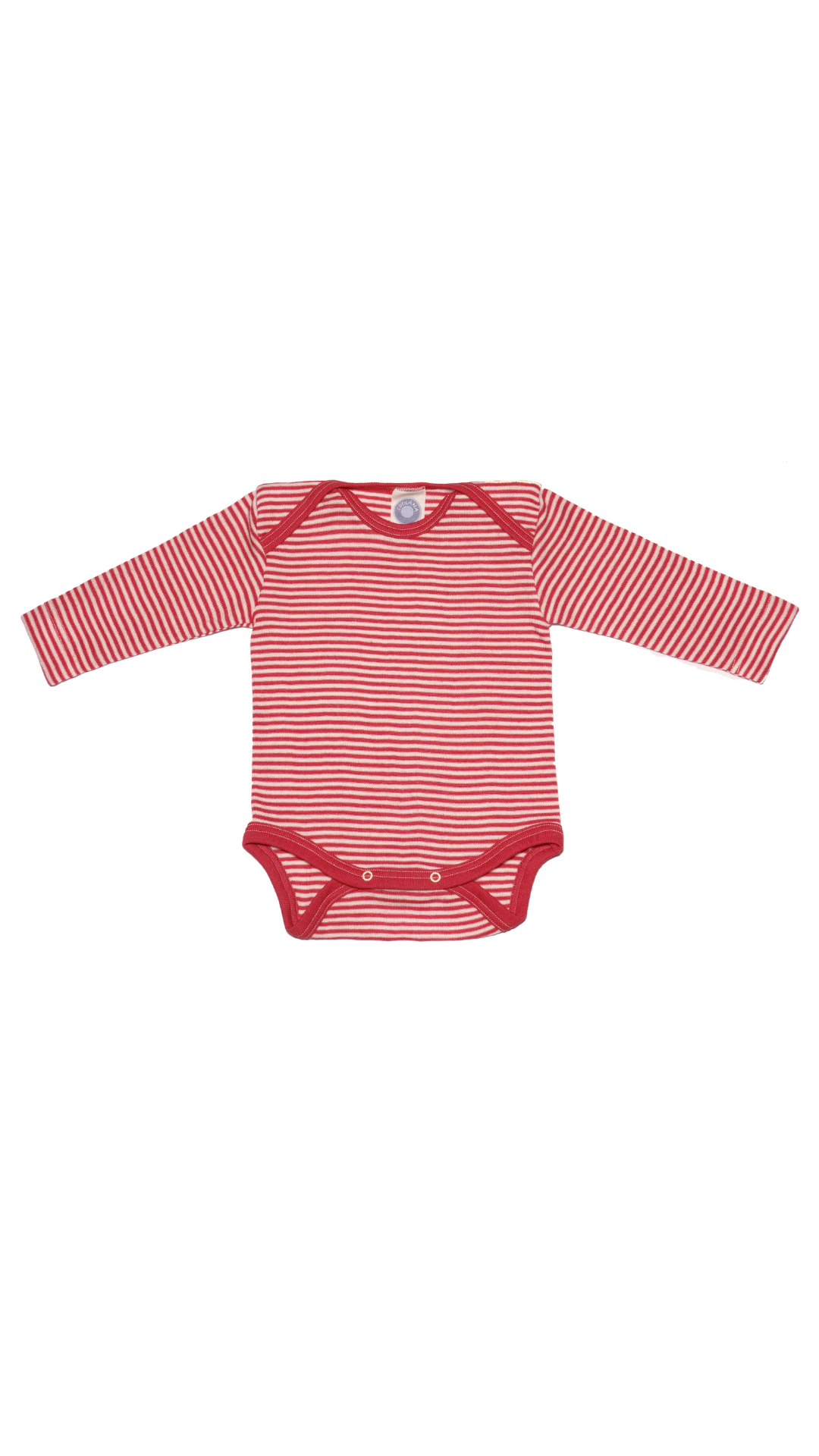 Cosilana Baby Body 71053  l Wolle Seide l 124 Rot-Natur- Ringel