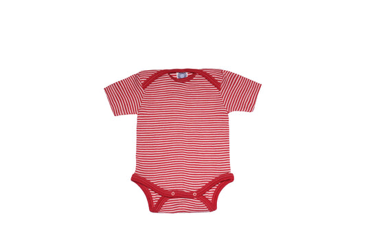 Cosilana Baby Body 71052  l Wolle Seide l 124 Rot-Natur- Ringel