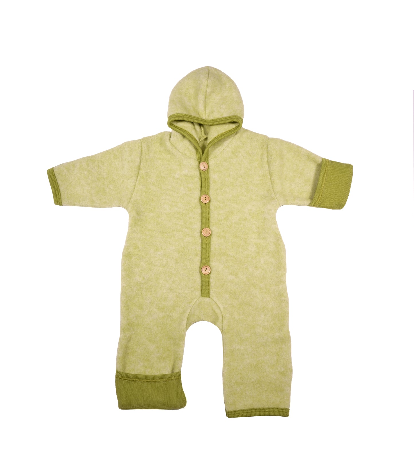 Cosilana Wollfleece-Overall 48918 l  Wolle Baumwolle I 111 Lindgrün- Melange