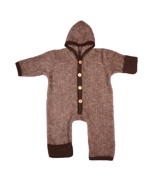 Cosilana Wollfleece-Overall 48918 l  Wolle Baumwolle I 115 Braun- Melange