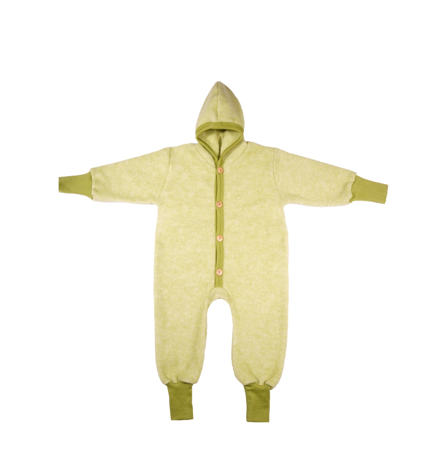 Cosilana Wollfleece-Overall 48928 l  Mitwachsend l Wolle Baumwolle I 111 Lindgrün- Melange